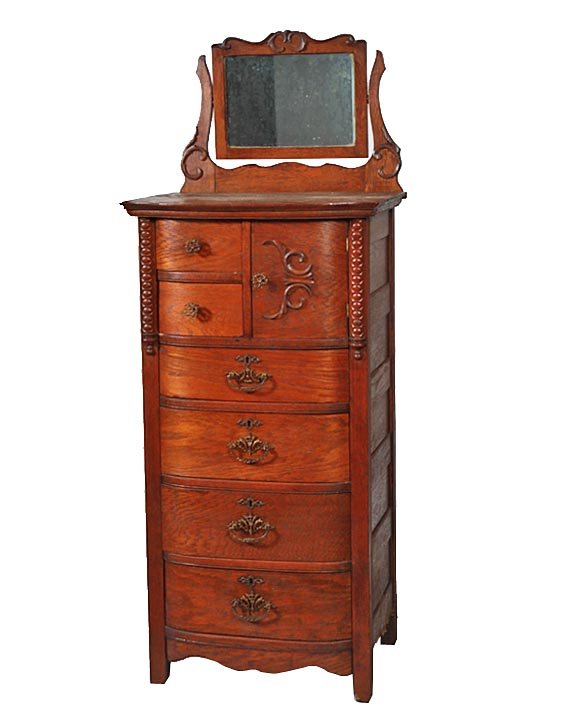 Oak lingerie chest circa 1890, in fine condition. 63" x