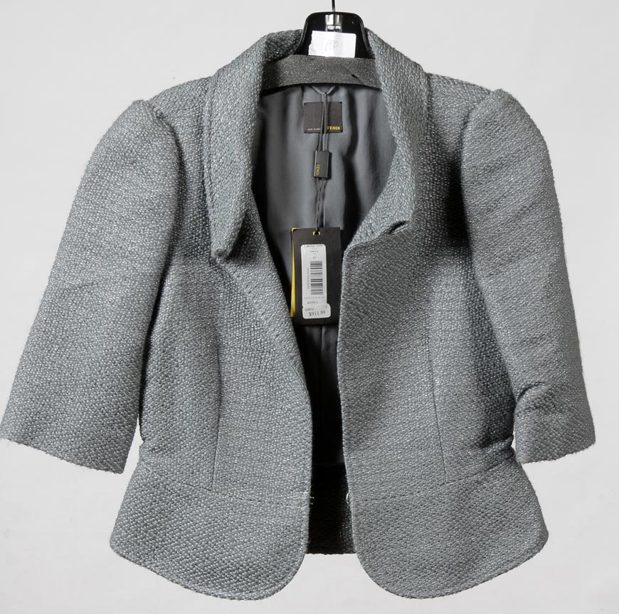 Fendi microfiber silver jacket, NEW: Fendi microfiber silver jacket, NEW