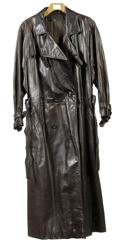 Beged Or leather trench coat with belt, made in Israel,: Beged Or leather trench coat with belt, made in Israel, size 4-6