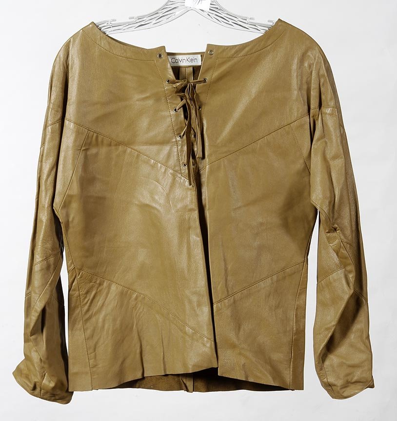 Calvin Klein leather top, sixe 4: Calvin Klein leather top, sixe 4