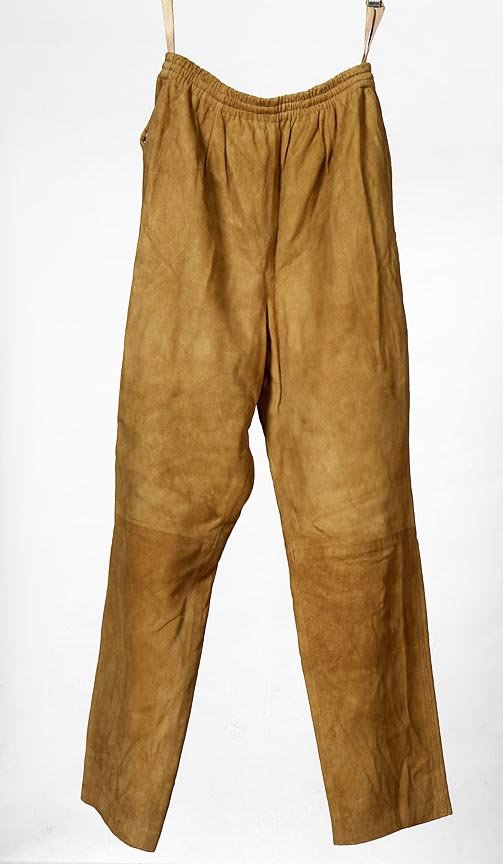 Fendi suede pants with elstic waist, 24-26 waist,: Fendi suede pants with elstic waist, 24-26 waist, inseam 28