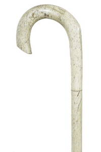12. Whalebone Dress Cane-Ca. 1840-A two piece crook