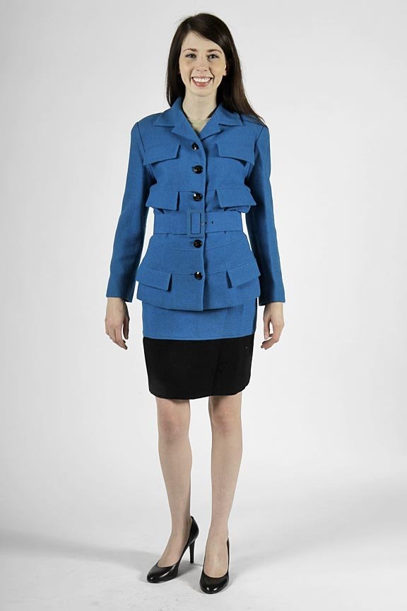 Karl Lagerfeld turquoise suit size 38: Karl Lagerfeld turquoise suit size 38