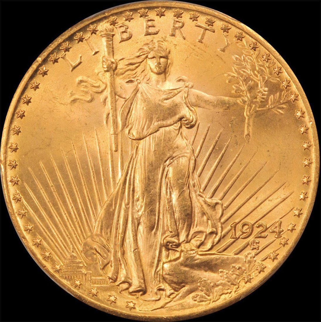 St. Gaudens $20 US gold piece, 1924 (1 of 1)