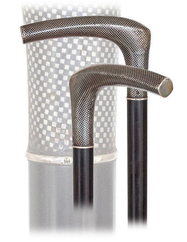  60. Tula Silver Dress Cane-Ca. 1900-L-shaped silver (1 of 5)