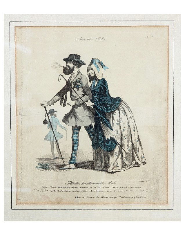  63. Satirical Fashion-Ca. 1830-Large and colored (1 of 2)