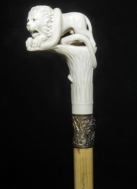 Ivory Lion Cane (1 of 2)