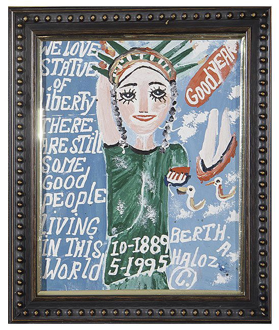 Outsider/Folk Art-Bertha Halozan "Statue of Liberty". (1 of 1)