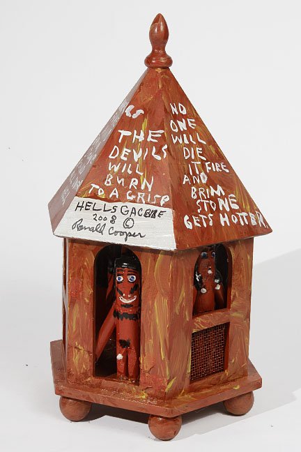 Outsider/Folk Art-Ronald Cooper, "Hells Gazebo". Paint (1 of 1)