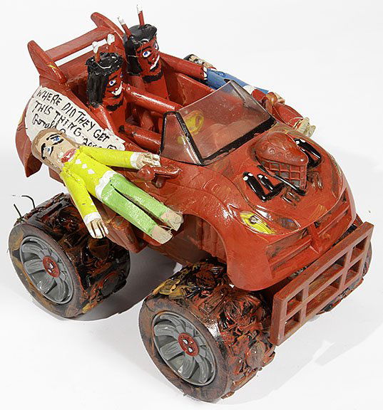 Outsider/Folk Art-Ronald Cooper "Hell Jeep" Paint on RC (1 of 1)
