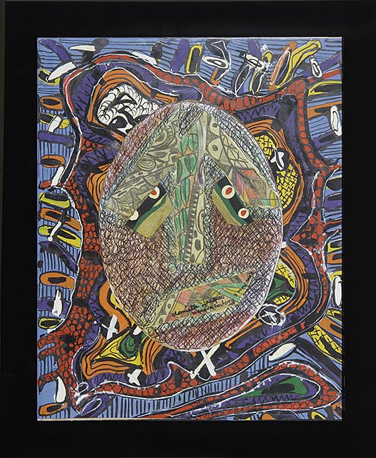 Outsider/Folk Art- Danielle Jacqui "Untitled". French (1 of 1)