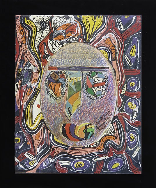 Outsider/Folk Art- Danielle Jacqui "Untitled". French (1 of 1)