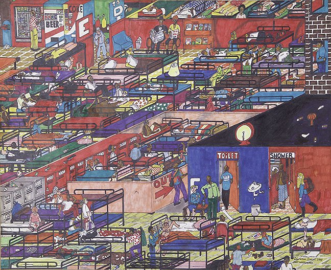 Outsider/Folk Art-Lawrence Amos "The Washington (1 of 2)