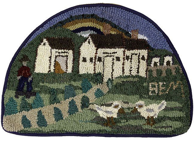 Outsider/Folk Art-Barbara Merry "Hooked Rug". This is a (1 of 1)