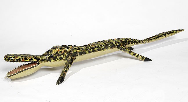 Outsider/Folk Art-Tim Lewis  "Alligator". Carved and (1 of 1)
