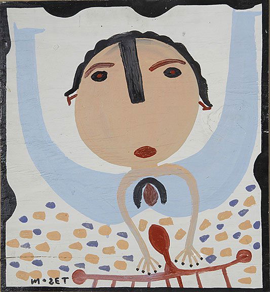 Outsider/Folk Art-Mose Tolliver "Moose Lady on Exercise (1 of 1)