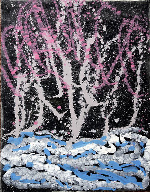 Outsider/Folk Art-Sybil Gibson "Aurora Borealis". (1 of 1)