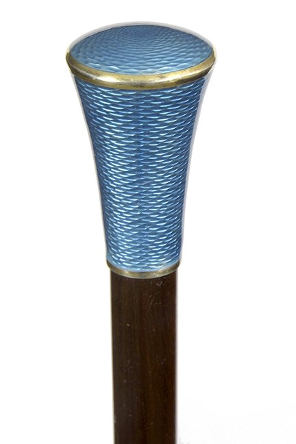 172. Enamel Silver Dress Cane- Ca. 1920- A perfect (1 of 1)