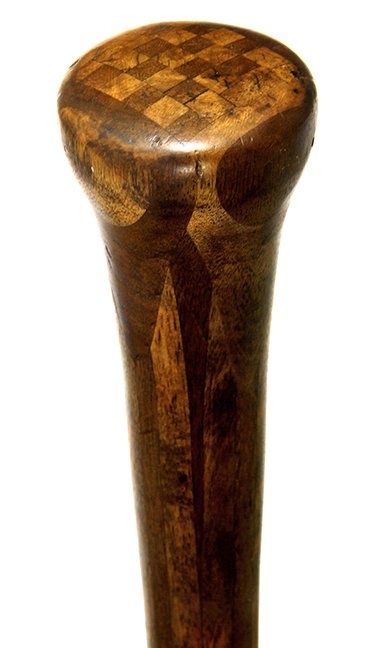 197. Parquetry Dress Cane- Ca. 1920-  An inlaid one (1 of 1)