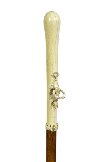 229. Ivory Dress Cane- Ca. 1875- A high relief carved (1 of 2)