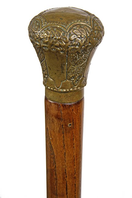 60. Defensive Brass Cane- Ca. 1880- A large and heavy (1 of 1)