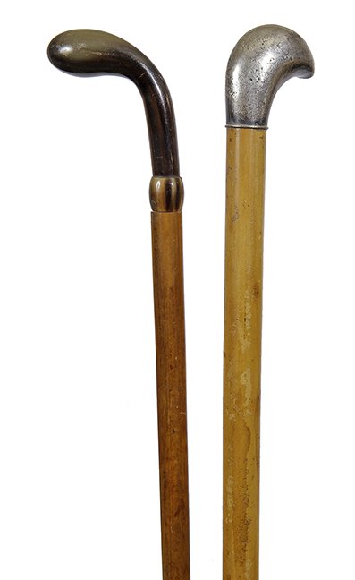 105. Two Antique Canes- Ca. 1900- One is horn and the (1 of 1)