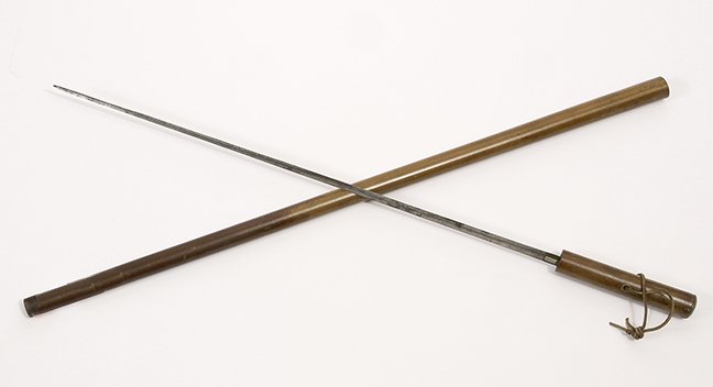 120. Sword Cane- Ca. 1885- A malacca sword cane with a (1 of 1)