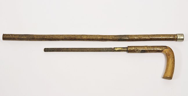 137. Life Preserver Cane- Ca. 1880- A birch defensive (1 of 1)