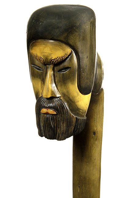 5. Johnny Winter Cane- 20th Century- A massive carved (1 of 2)