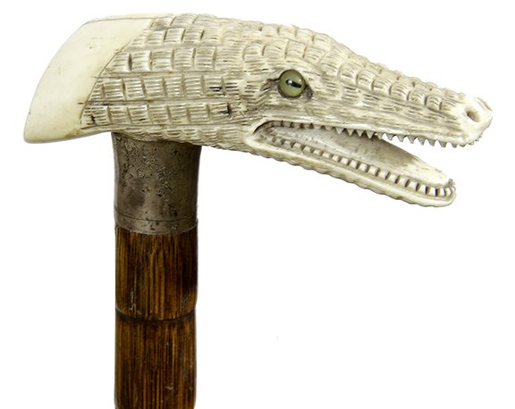16. Johnny Winter Gator Cane- Ca. 1890- A stylized (1 of 2)