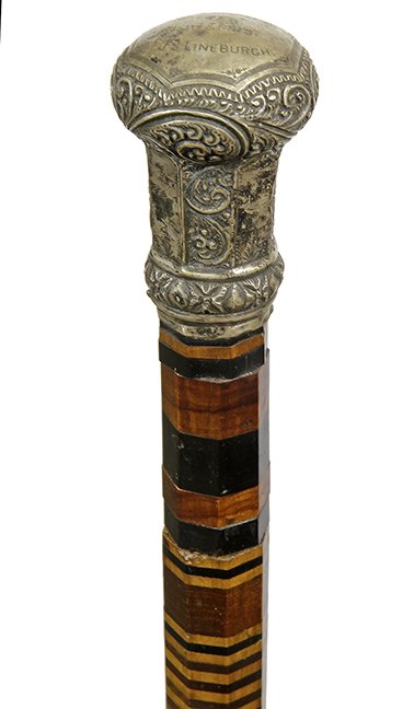 21. Johnny Winter Dress Cane- Ca. 1900- A large signed (1 of 1)