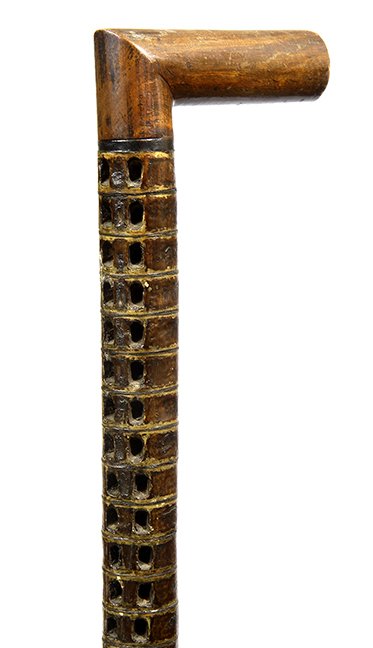 51. Johnny Winter Vertebrae Cane- Ca. 1880- A carved (1 of 1)