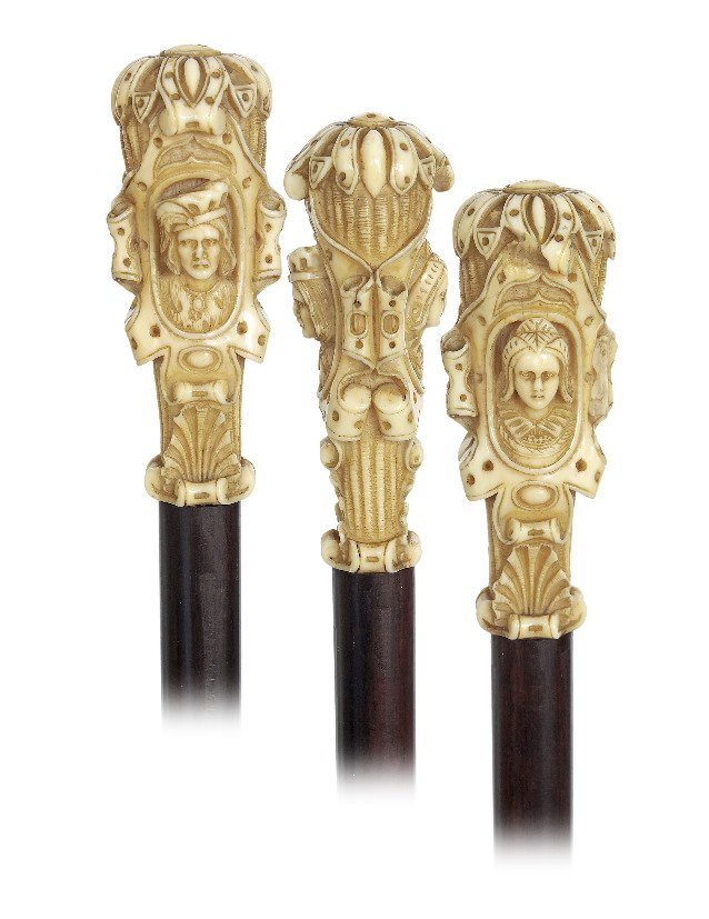 98. Ivory Revival Cane-Ca. 1890-Straight ivory handle (1 of 3)