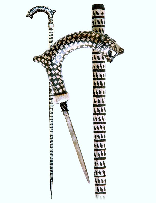 115. Rajasthan Dagger Cane-20th Century-All steel (1 of 5)