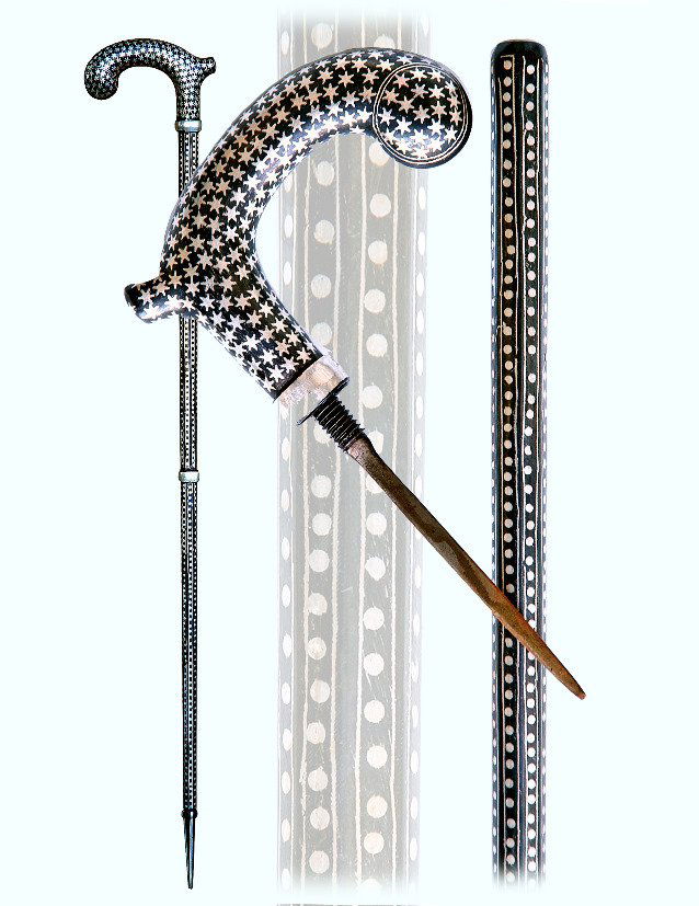 119. Rajasthan Dagger Cane-20th Century-All steel (1 of 6)