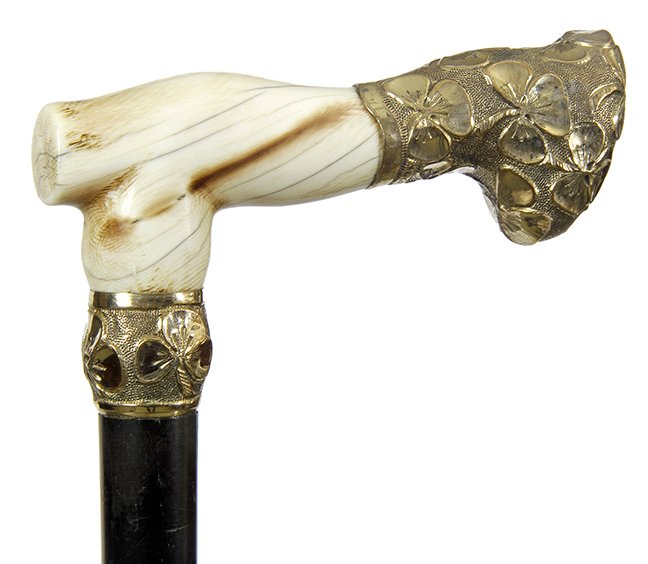 148. Victorian Dress Cane- Ca. 1875- An ornate handle (1 of 2)