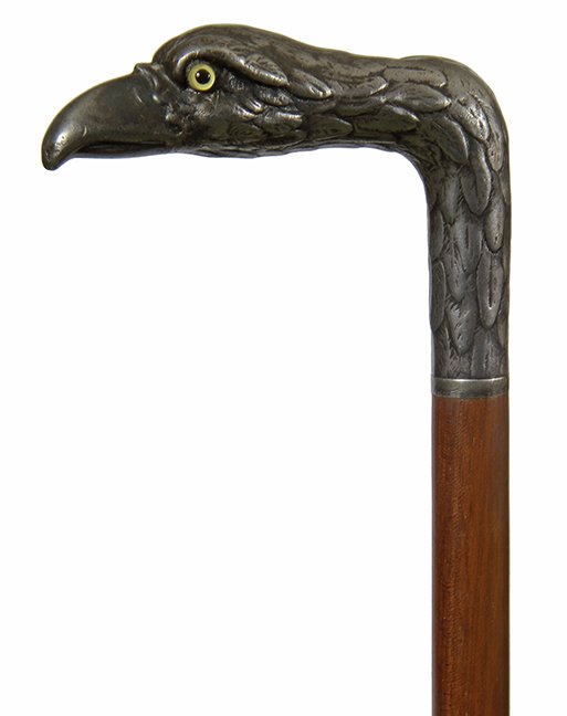 157. Silver Eagle Dress Cane- Ca. 1890- A stylized (1 of 1)