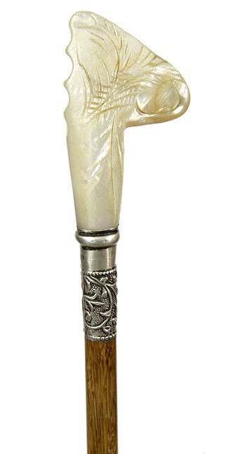 158. Tennessee Mussel Shell Dress Cane- Ca. 1900- A (1 of 1)