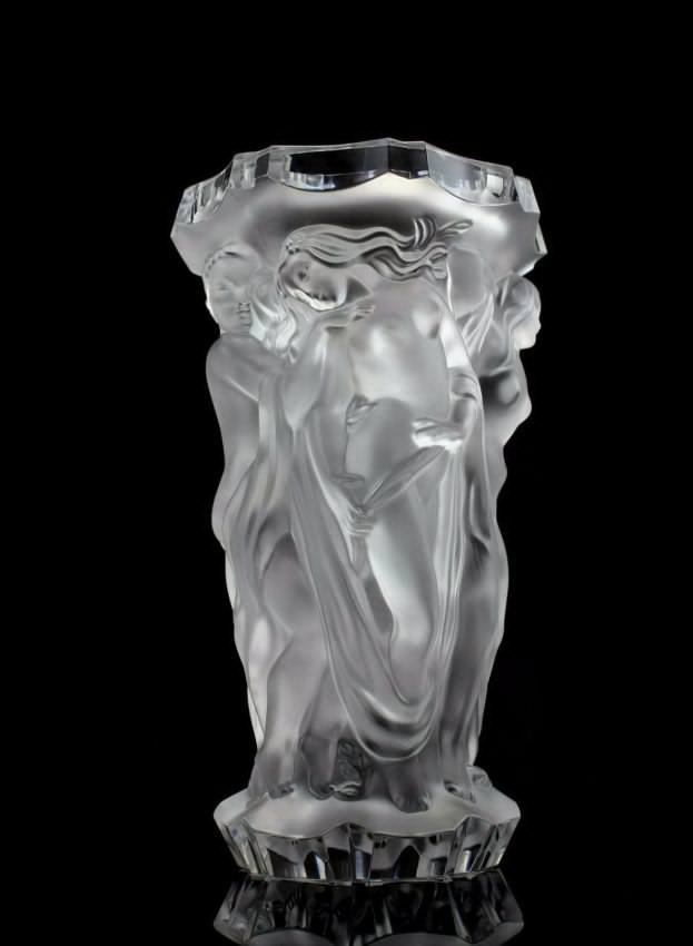 Glamorous Bohemian Art Deco  Glass Large Vase (1 of 5)