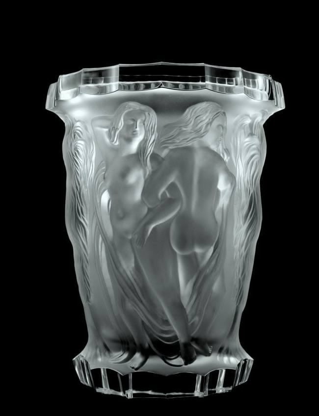 Glamorous French Art Deco Bohemian Glass Large Vase (1 of 6)