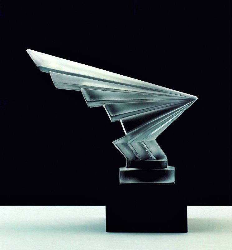 French Art Deco Bohemian Glass Car Mascot Hood Ornament (1 of 7)