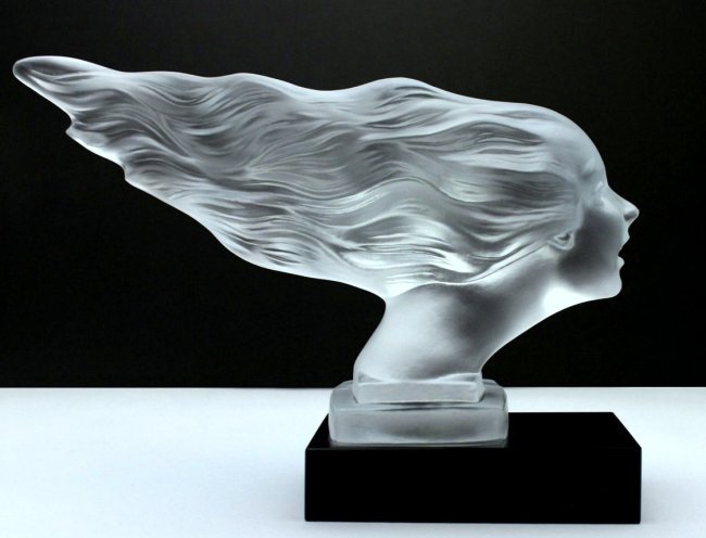 French Art Deco Bohemian Glass Car Mascot Hood Ornament (1 of 7)