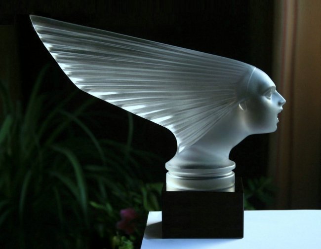 French Art Deco / Glass Car Mascot / 1930 Bohemia (1 of 8)