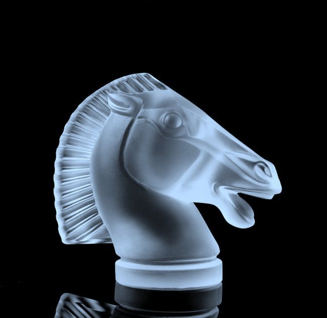 Art Deco Glass ' Longchamp ' Sculpture for Collectors: Art Deco 1930 Bohemian Glass Car Mascot Statue.Very beautiful decoration,this piece is a great addition to collection or agreat gift.Superb quality hand work. It is breathtaking high quality satin fin