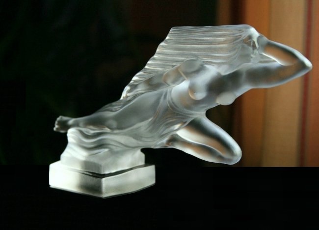 French Art Deco Bohemia Glass Car Mascot (1 of 4)