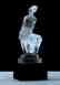 Art Deco Glass '' Lion / Girl " - 2