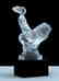Art Deco Glass '' Lion / Girl " - 4