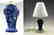 Art Deco Rare Lamp Bohemian Blue Malachite