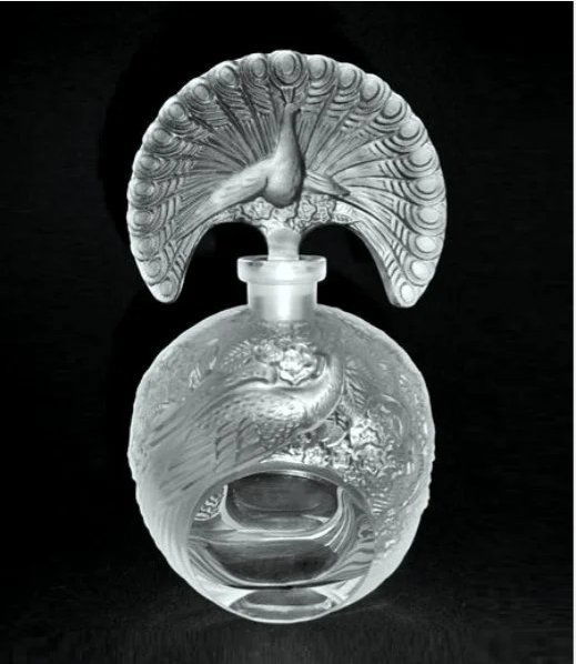 Art Deco 1930' Glass Large Perfume Bottle: This piece is a great addition to collection or a great gift. Timeless design - Top Qality Bohemian Art Deco Nude Glass Perfume Bottle. This Perfume Bottle was originally made by LALIQUE, this piece w