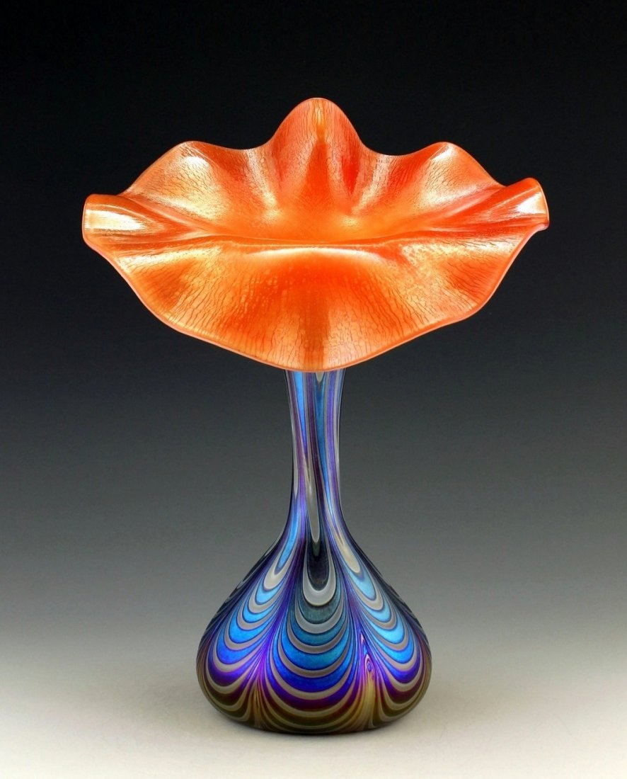 Bohemian Art Nouveau Glass Vase Loetz Glamorous Decor: Art Nouveau Iridescent Art Glass Loetz Style Vase. This piece is a great addition to collection or a great gift. Extraordinary beautiful piece of the finest quality glass. Dimensions: Height: 11 1/2 "